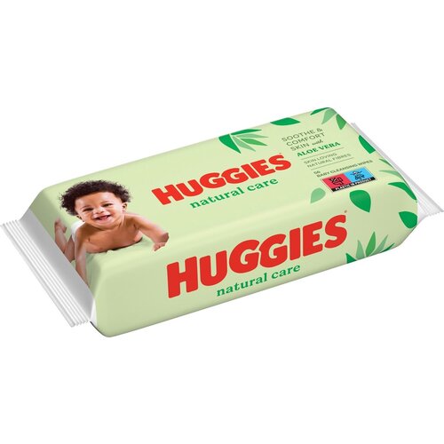 Huggies Huggies billendoekjes - Natural Care - 1 pak 56 vellen met Aloe Vera Babydoekjes