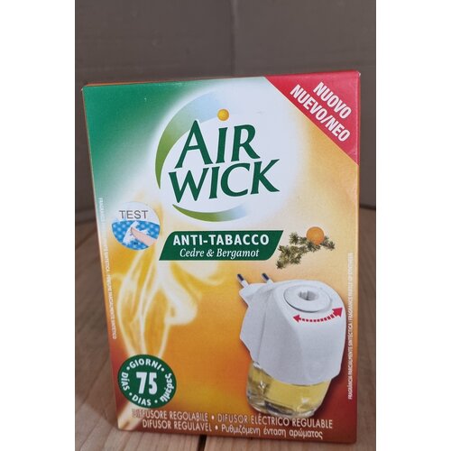 Airwick Airwick Electrische Ongeurder Apparat+Vulling Anti Tabacco Cedre & Bergamot 21 ml Luchtverfrisser Airwick Airwick Electrische Ongeurder Apparat+Vulling Anti Tabacco Cedre & Bergamot 21 ml Luchtverfrisser