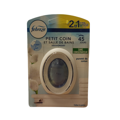 Febreze Febreze Luchtverfrisser Toilet en Badkamer Zuiverheid van Katoen 7,5 ml Febreze Febreze Luchtverfrisser Toilet en Badkamer Zuiverheid van Katoen 7,5 ml