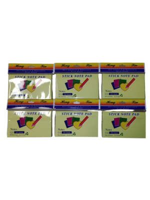 Super Sticky Zelfklevende Notes 76 x 127 mm -6 pakken x 100 Vellen - Geel