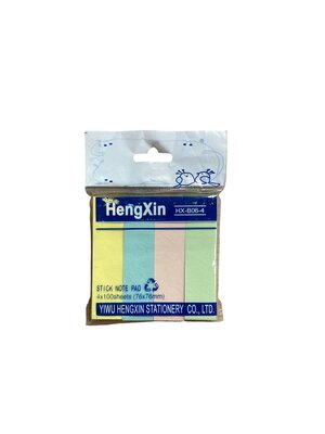 HengXin Super Sticky Notes Memoblok 100 vel - 76x76mm - 4 kleuren