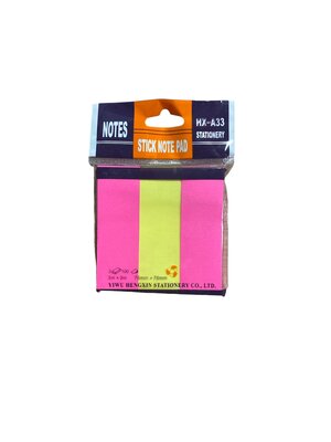 HengXin Super Sticky Notes Memoblok 3 x 100 vel - 76x76mm - 3 Neon
