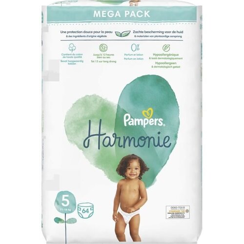 Pampers Pampers Harmonie Maat 5 11-16 kg -64 Stuks Luiers