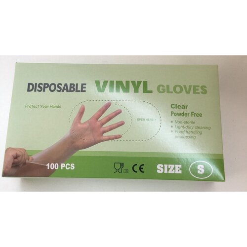 Disposable Disposable Vinly Gloves Poedervrij Small Handschoenen Transparant-100 stuks