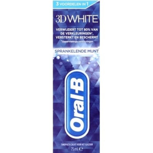 Oral B Oral B Tandpasta 3D White Sprankelende Munt 75 ml Oral B Oral B Tandpasta 3D White Sprankelende Munt 75 ml