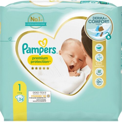 Pampers Pampers Premium Protection Maat 1 2-5 kg -24 Stuks Luiers