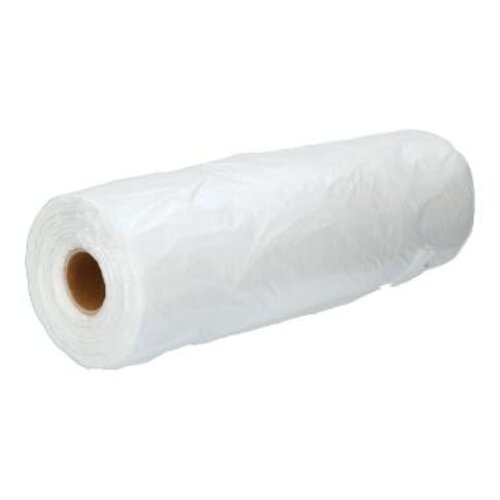 Onbekend HDPE,Knoopzak, knotenbeutel transp,Rol 13 mc  23/ (6+6)x46 cm (1 Doos= 10Rolen=2000 st =5KG)