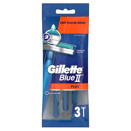 Gillette Gillette Wegwerpmesjes, Blue II 3st pak Gillette Gillette Wegwerpmesjes, Blue II 3st pak