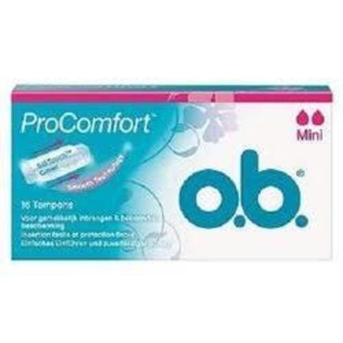 OB O.B. Tampons ProComfort Mini Maandverband 16 stuks. OB O.B. Tampons ProComfort Mini Maandverband 16 stuks.