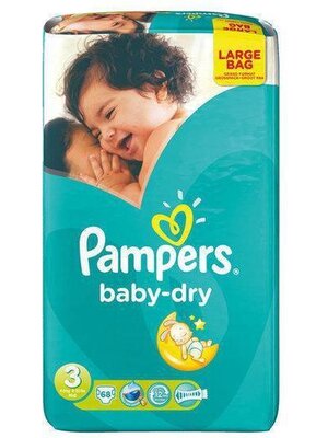 Pampers Pampers baby dry 4-9kg Midi (68st) NR 3