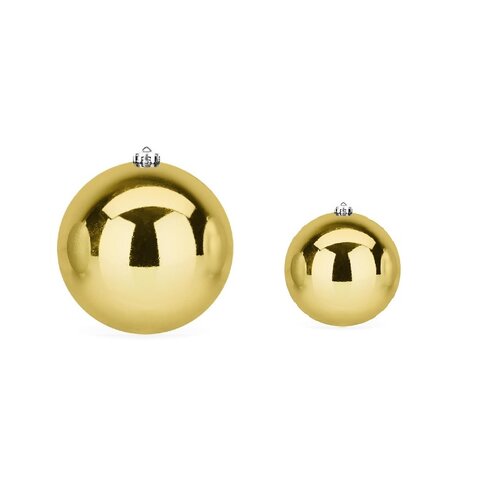 Gouden, Glansen Kerstballen 12 cm