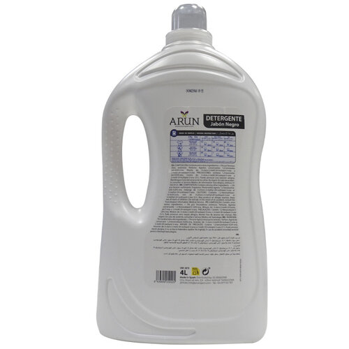 Arun Vloeibaar Wasmiddel Actieve Gel Zwarte Zeep 4L/60 Wasbeurten