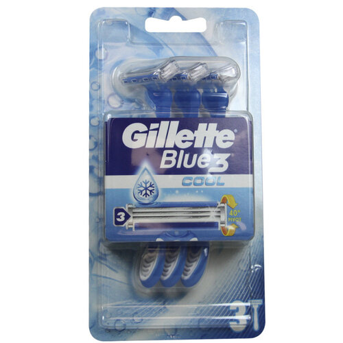 Gillette Gillette Wegwerpmesjes, Blue III Cool 3 st pak