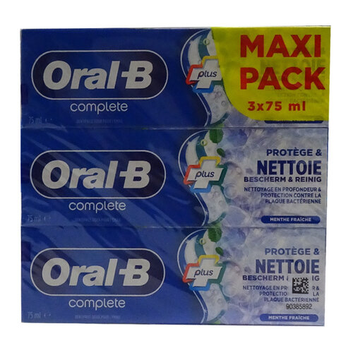 Oral B Oral B Tandpasta Complete Bescherm & Reinig 3 x 75 ml