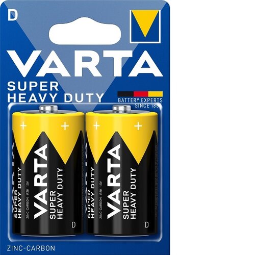 Varta Batterijen Superlife - Koolzink - R20/D/Mono - 1.5 Volt - 2 Stuks Varta Batterijen Superlife - Koolzink - R20/D/Mono - 1.5 Volt - 2 Stuks