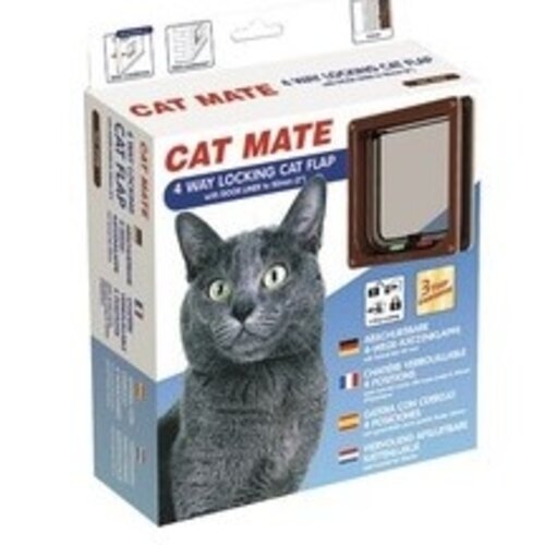 Cat Mate Viervoudig Afsluitbare Kattendeur met Tunnel tot 50mm