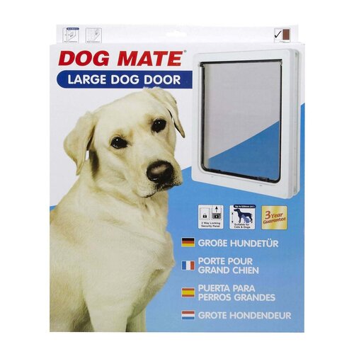 Dog Mate Pet Dog Door Flap Dogs Large White 216 216W Flap size 34.5 x 29.5cm