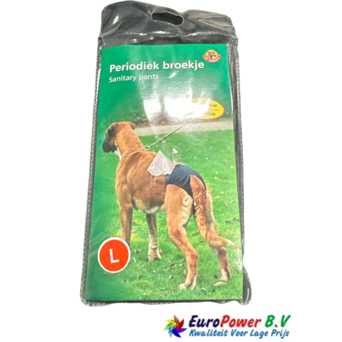 Pet Products Beeztees Periodiek Broekje - Hond - Zwart - L - 40-49 cm