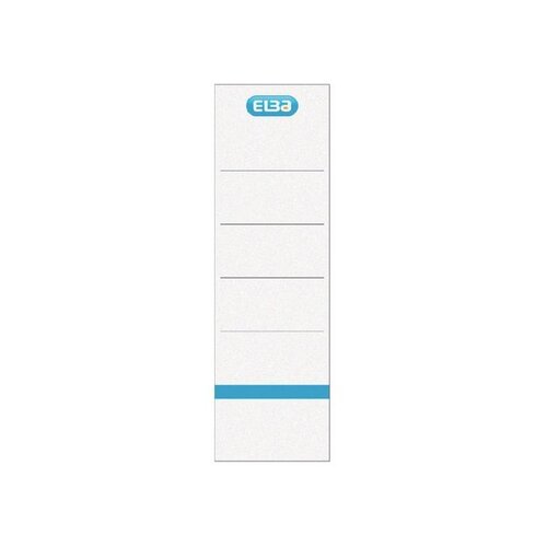 Rugetiket Elba 190x30mm wit insteek pk a 10