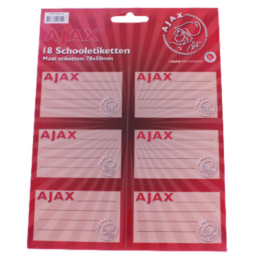 AJAX 18 SCHOOLETIKETTEN