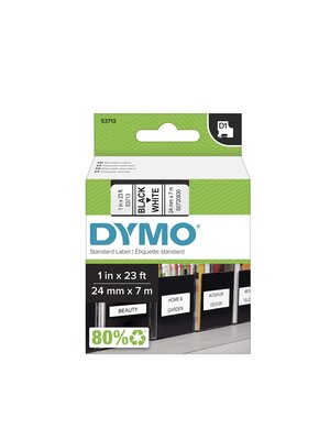 Dymo Original Tape DYMO 53713 Black / White 24mm x 7m