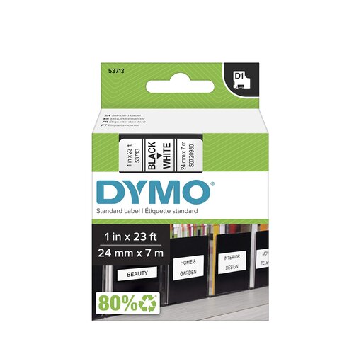 Dymo Original Tape DYMO 53713 Black / White 24mm x 7m