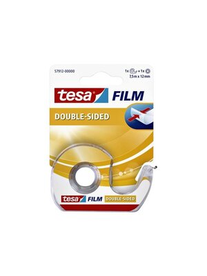 Dubbelzijdige plakband Tesa film 12mmx7.5m met dispenser