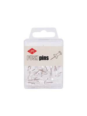 Push pins LPC 40stuks transparant