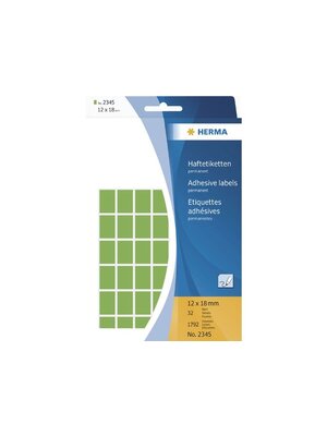Etiket Herma 2345 12x18mm Universeel Groen 1792 stuks