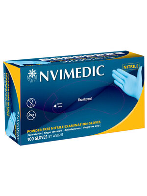 NVIMEDIC Handschoenen Blauw Nitrile XL 100 st/doos