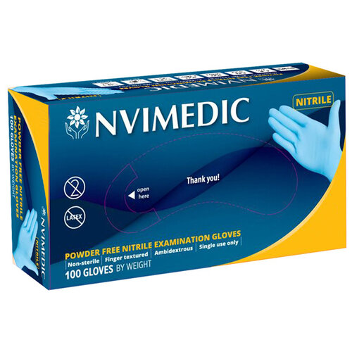 NVIMEDIC Handschoenen Blauw Nitrile XL 100 st/doos