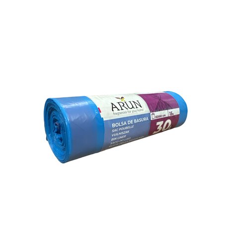 Arun 55x60cm 30 Liter Afvalzakken 15 zak per rol Arun 55x60cm 30 Liter Afvalzakken 15 zak per rol