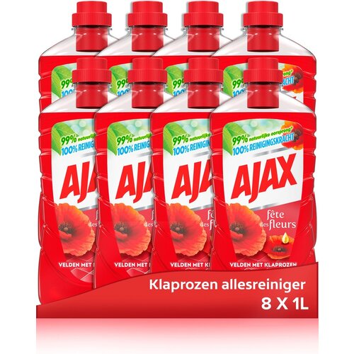 Ajax Ajax Allesreiniger Fete de Fleur Rode bloemen 1000 ml Ajax Ajax Allesreiniger Fete de Fleur Rode bloemen 1000 ml