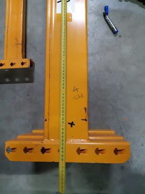 Pallet stelling liggers nedcon orange 370 cm