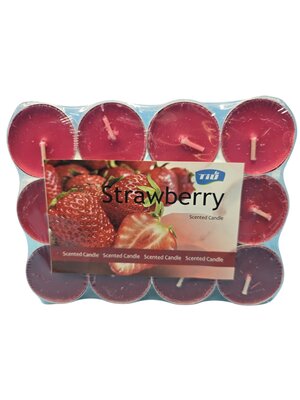 Eda Eda Theelicht Strawberry 12 stuks per pak