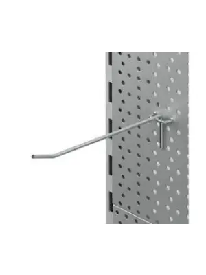 Merkloos Perfowand haak, bordhaak, 17 cm 3,4 mm dikte Enkel Metaal, Peg Board Haken