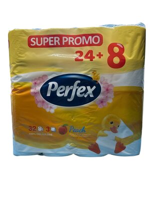 Perfex Perfex Toiletpapier Perzik Geur 32 Rollen 3 Laag Wc Papier