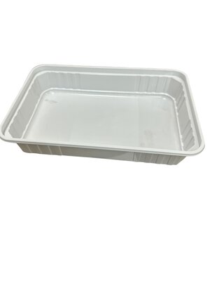 Bak, PP, menubak/maaltijdtray, 226 x177 x 50.6 mm ,wit ,240 stuks