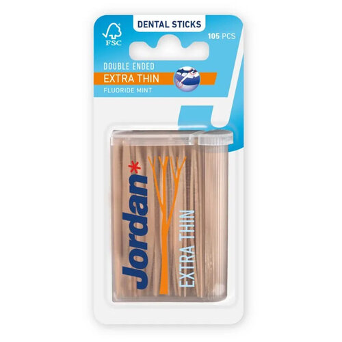 Jordan Tandenstoker Extra Dun 105 stuks Jordan Tandenstoker Extra Dun 105 stuks