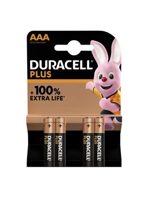 Duracell Duracell Plus Batterij - AAA 4 stuks