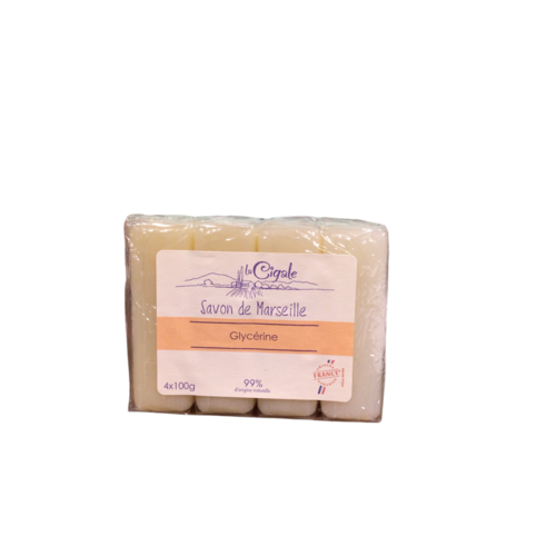 La Cigale Handzeep Marseille Glycerine  4x100gr