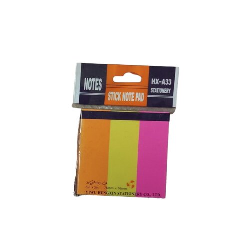 HengXin Super Sticky Notes Memoblok 3 x 100 vel - 76x76mm - 3 Neon HengXin Super Sticky Notes Memoblok 3 x 100 vel - 76x76mm - 3 Neon