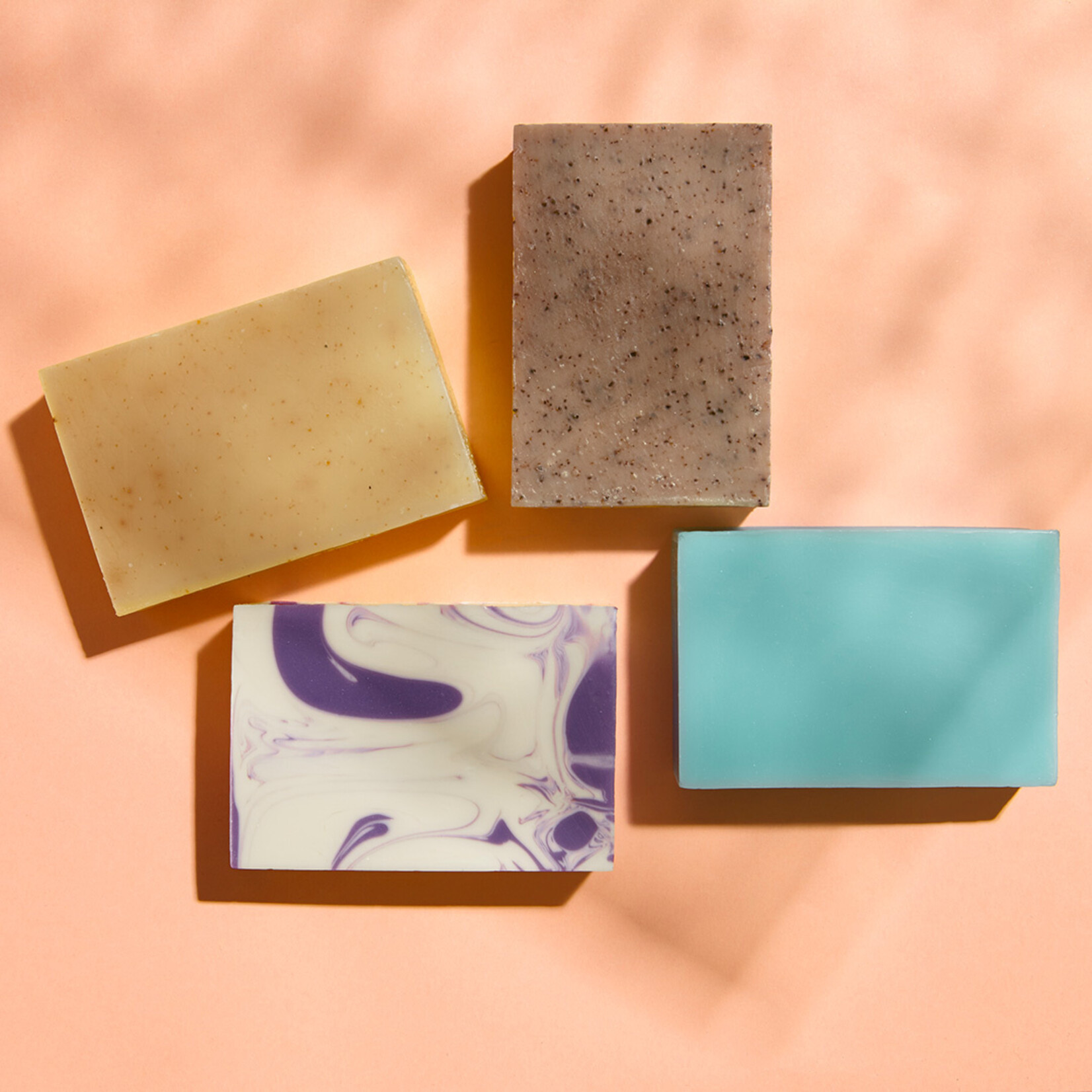 4 handmade, natural soap bars of your choice