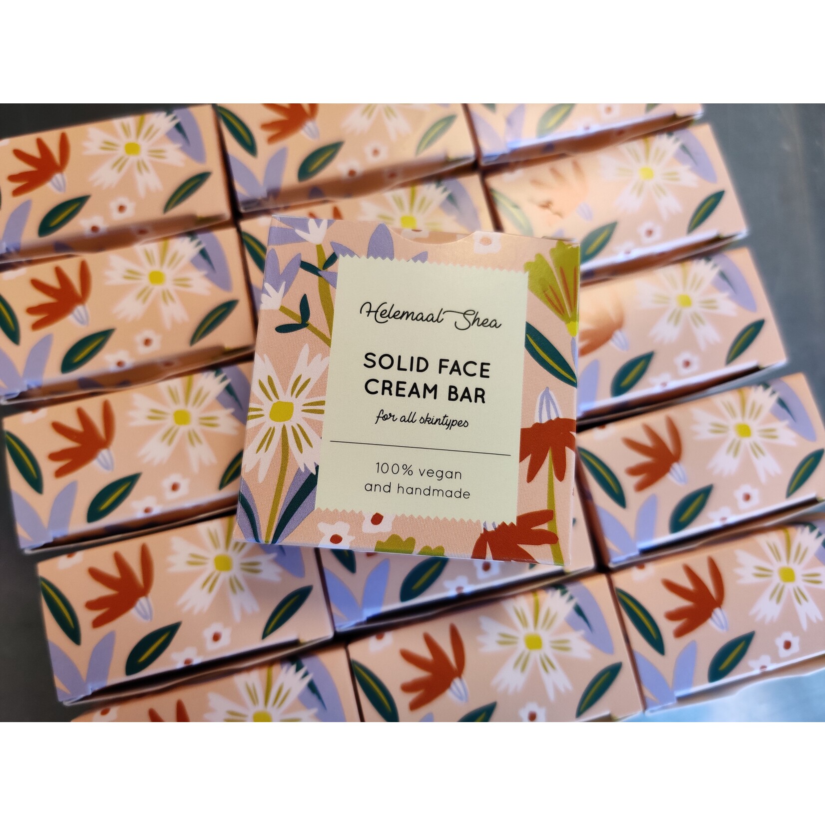 Solid face cream bar