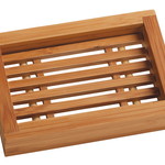 Bamboo soap dish