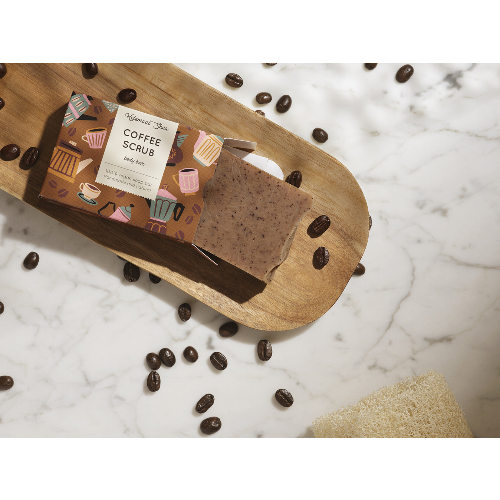 Coffee scrub soap