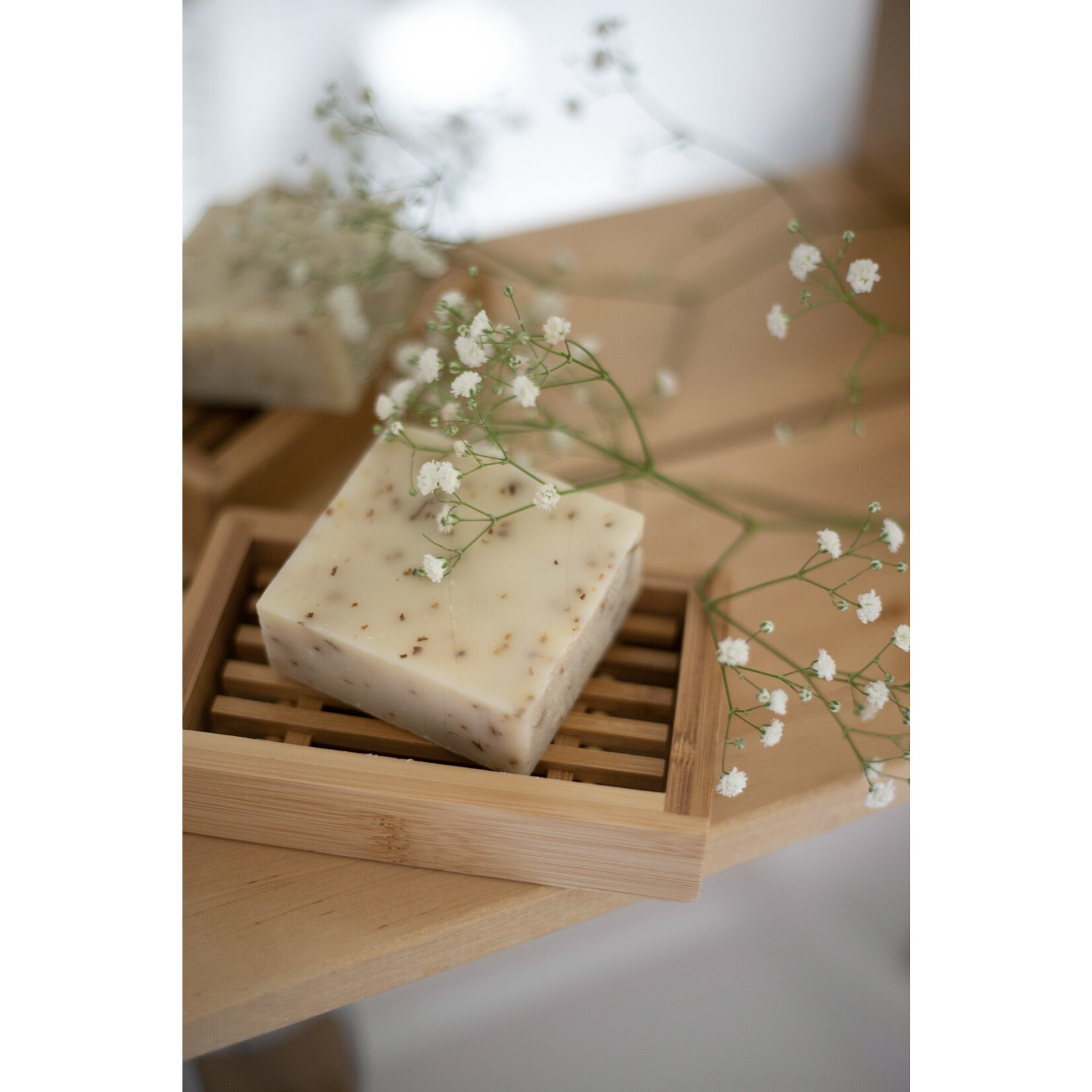 Bamboo soap dish