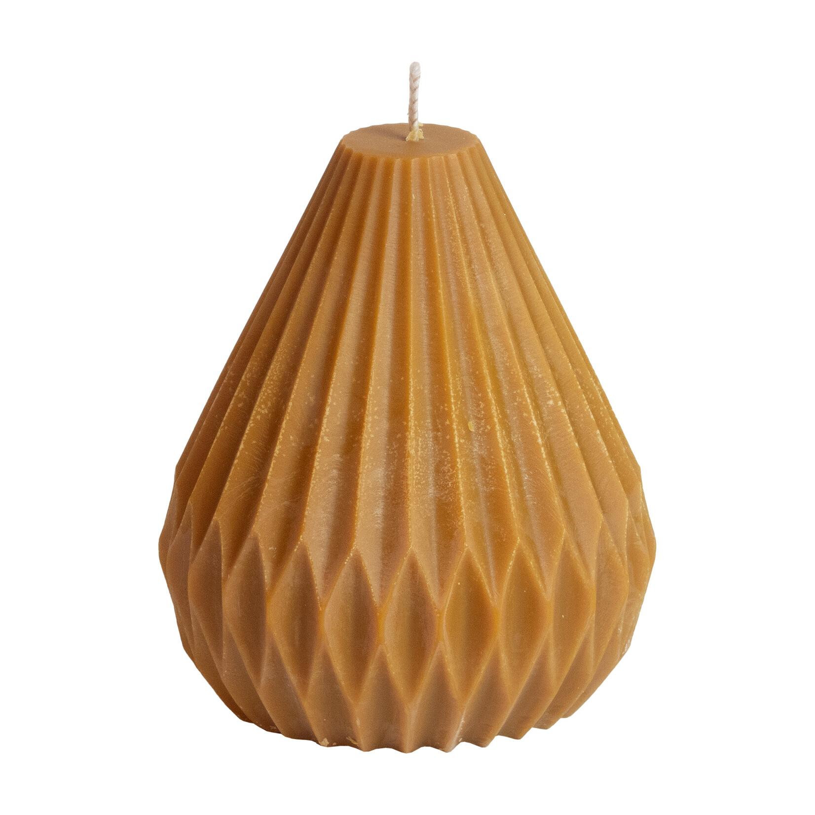 Rapeseed wax candle - pear-shaped - caramel