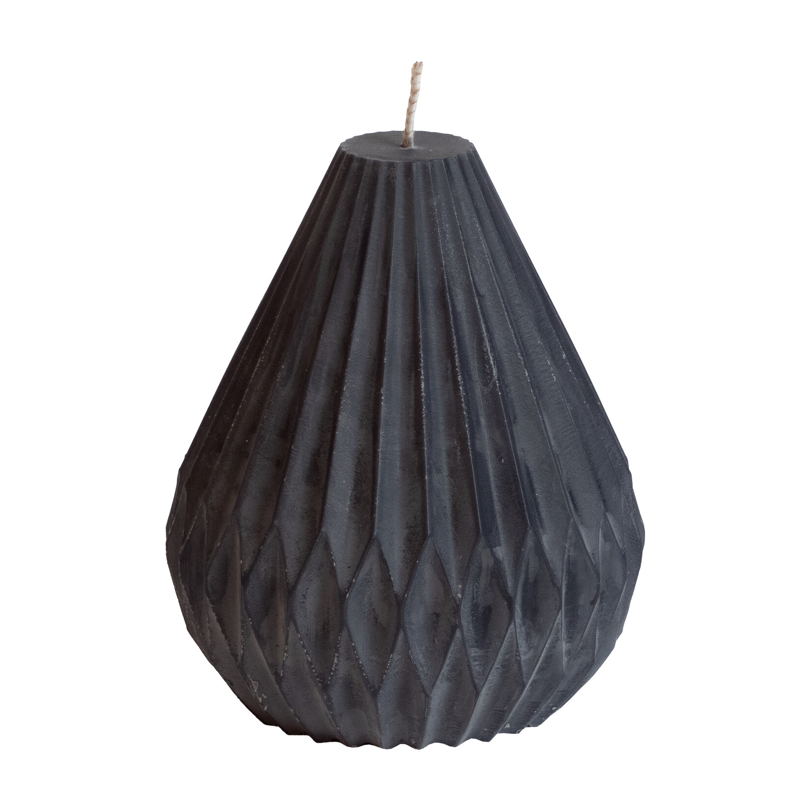Rapeseed wax candle - pear-shaped -black