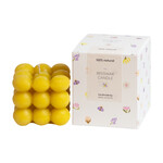 Beeswax candle - bubble cube